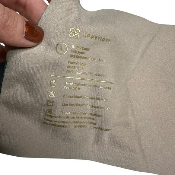 HONEYLOVE Black CrossOver Bra Cross Back Strap Mesh Bra Women's Size Large - Picture 4 of 4